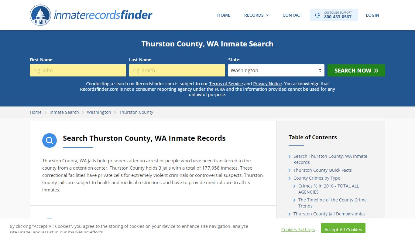 Thurston County, WA Inmate Lookup & Jail Records Online